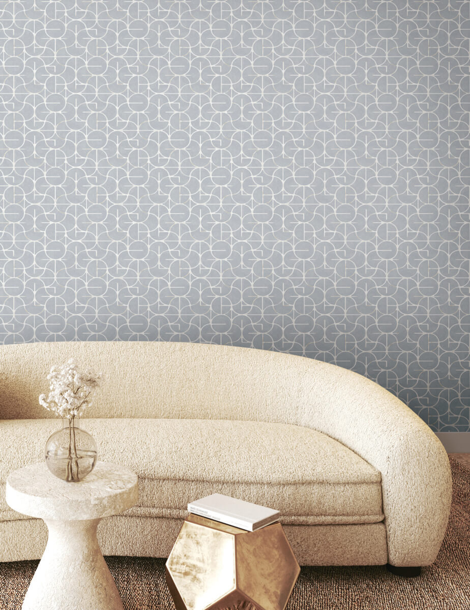 York Formations Looking Glass Wallpaper - Chambray