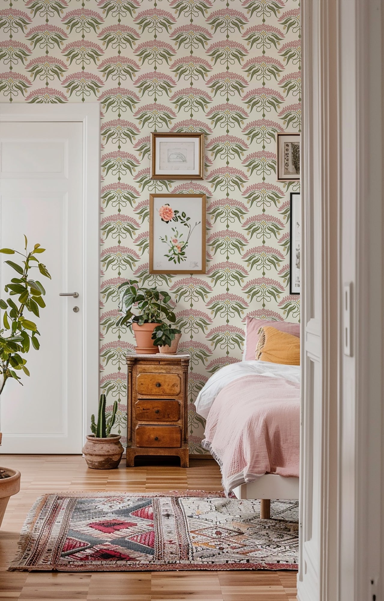 Mitchell Black Botanical Legacy Fleur de Reve Wallpaper - Linen