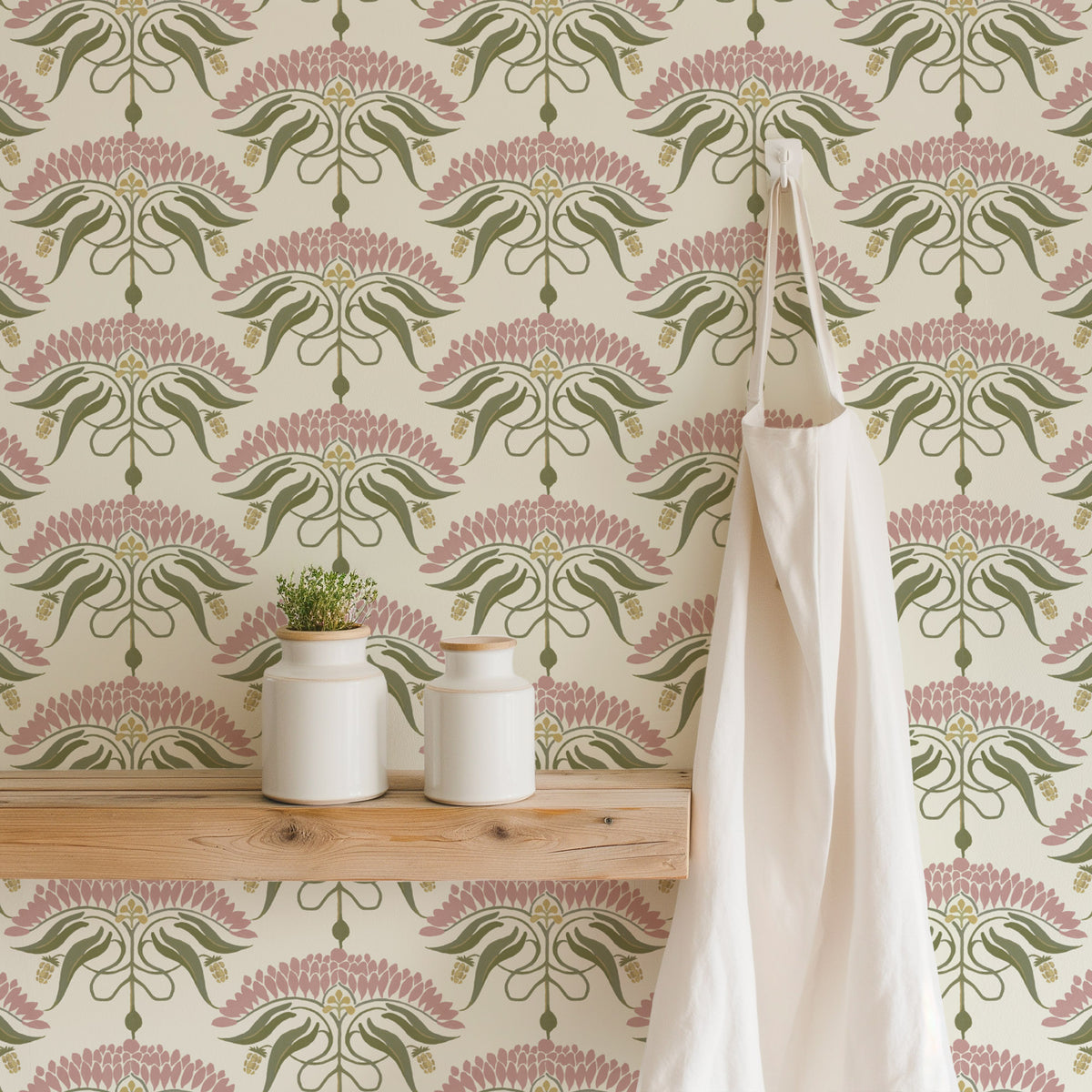 Mitchell Black Botanical Legacy Fleur de Reve Wallpaper - Linen