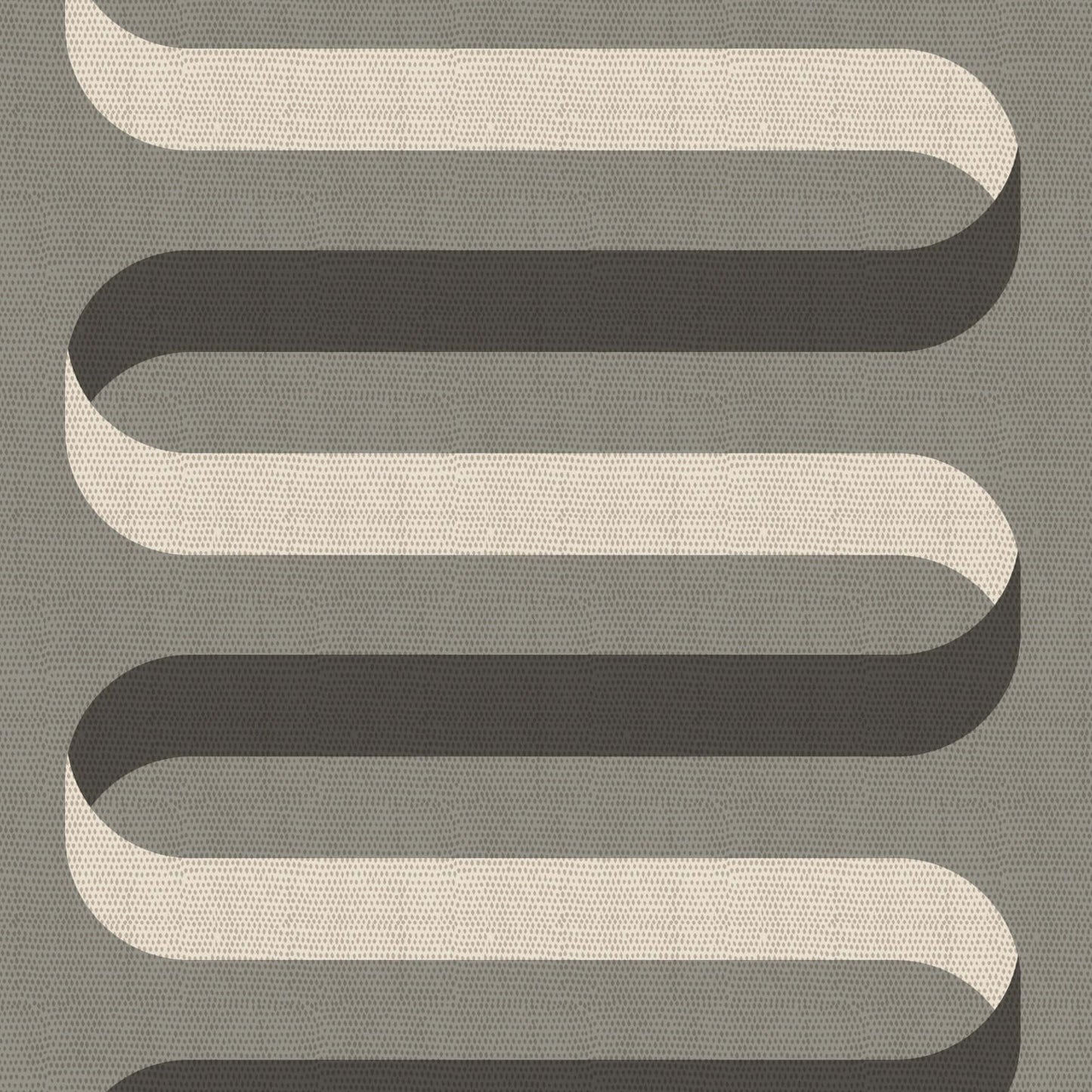 Mitchell Black Folding Ribbon Wallpaper Sample - Smoky Umber