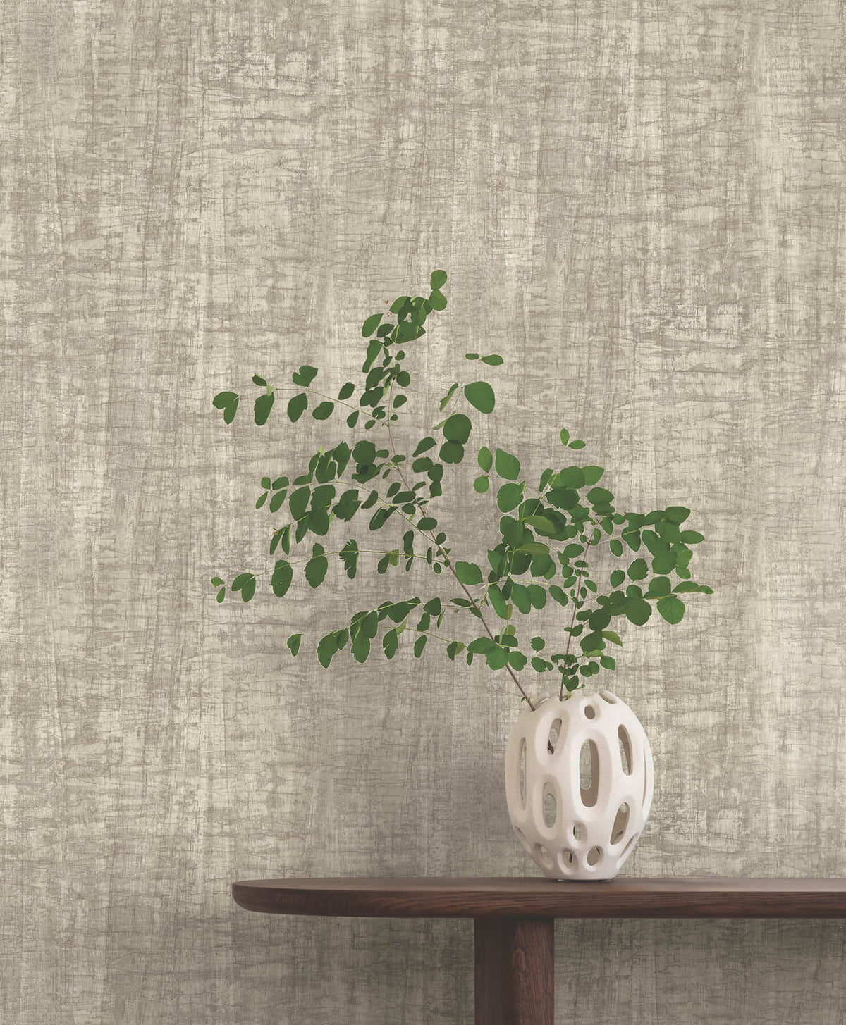 York Woodnote Monteverde Wallpaper Sample - Putty