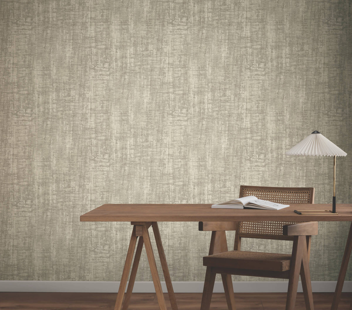 York Woodnote Monteverde Wallpaper Sample - Putty