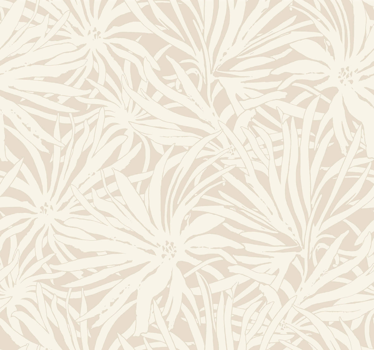 York Woodnote Floral Canopy Wallpaper Sample - Linen