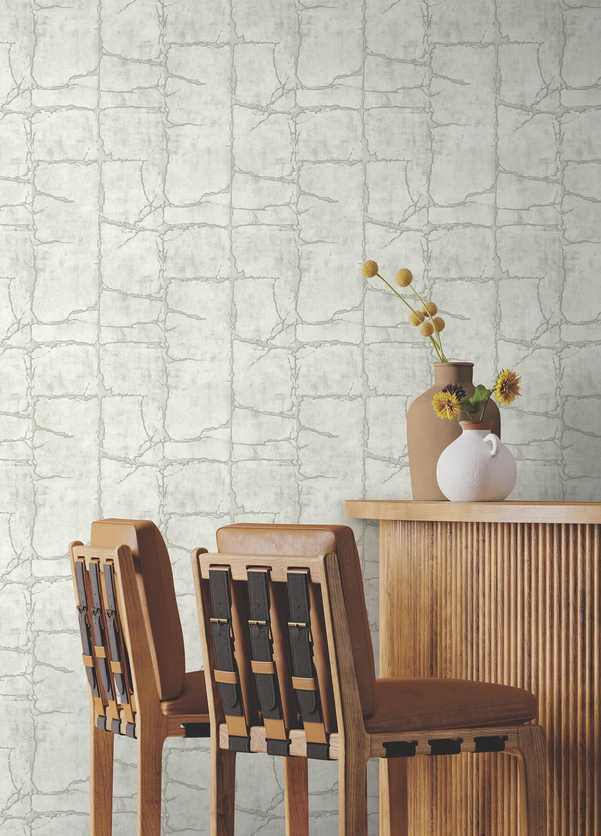 York Woodnote Mojave Wallpaper - Grey