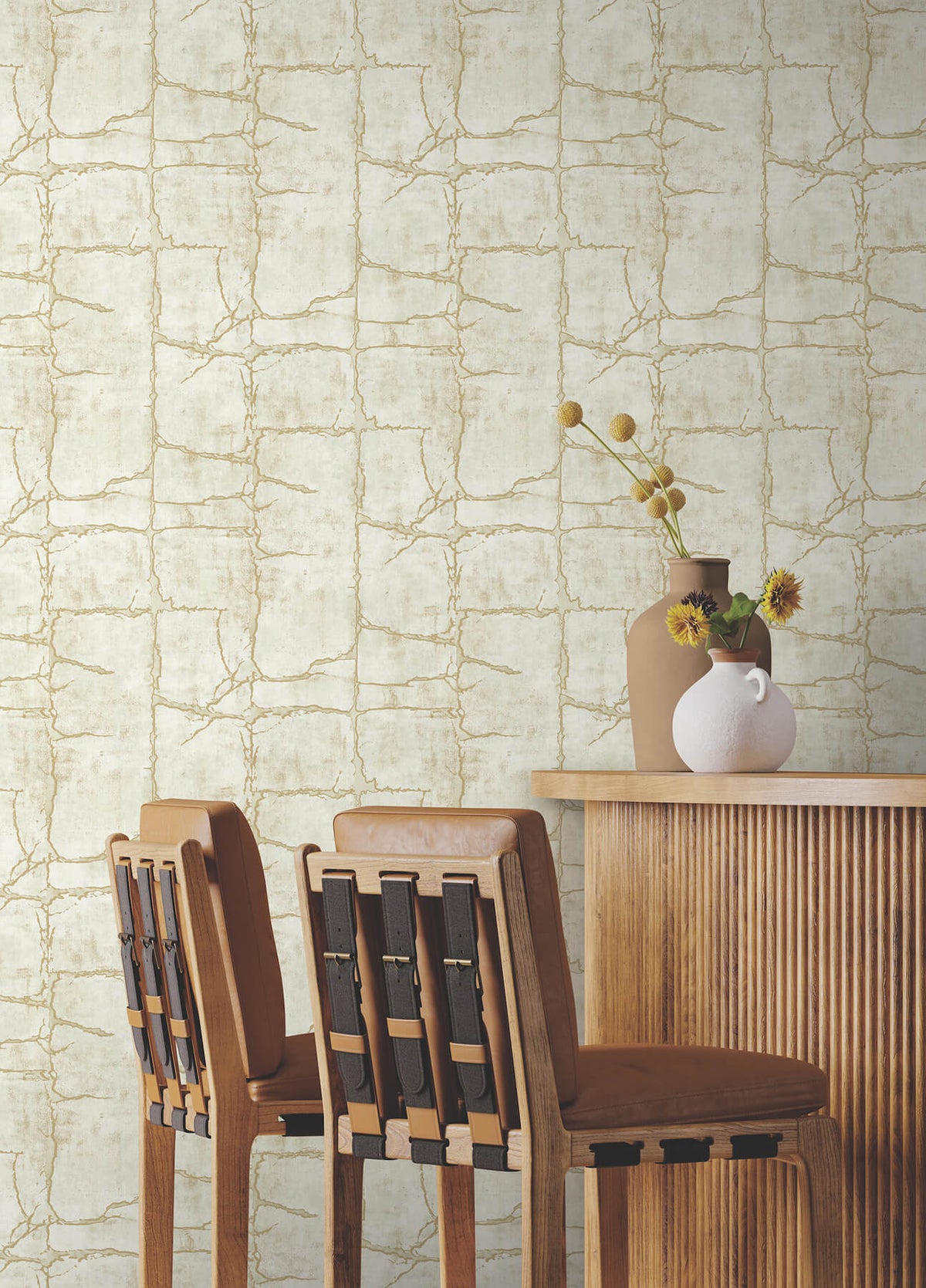 York Woodnote Mojave Wallpaper Sample - Gold
