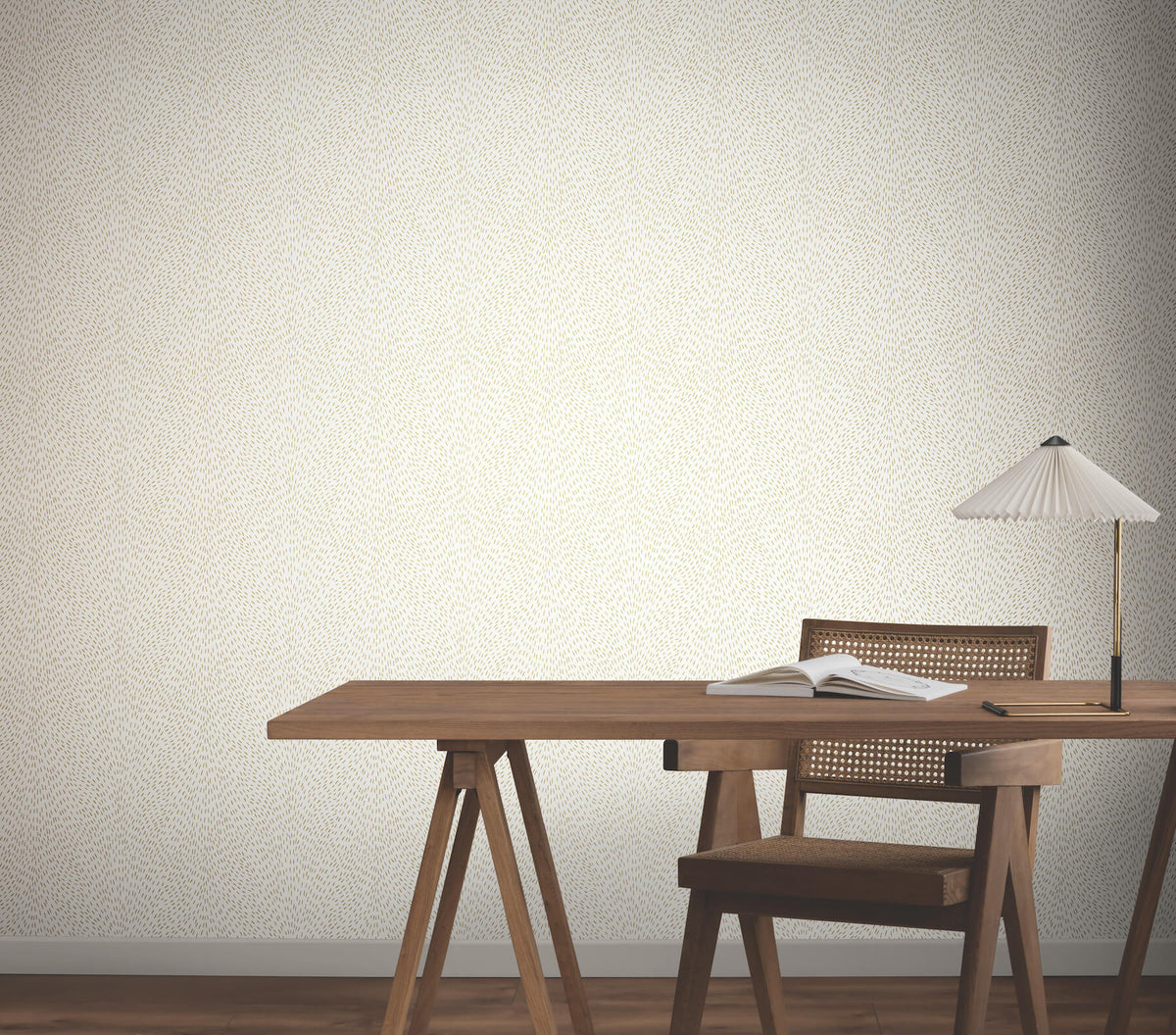 York Woodnote Dew Drop Wallpaper - White