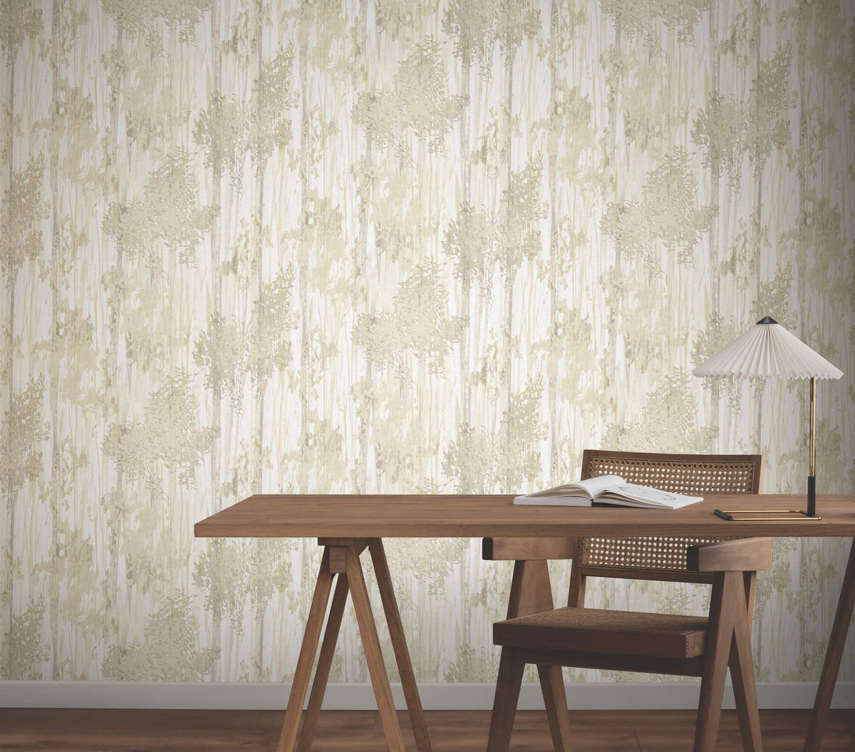 York Woodnote Aspen Grove Wallpaper Sample - Sand