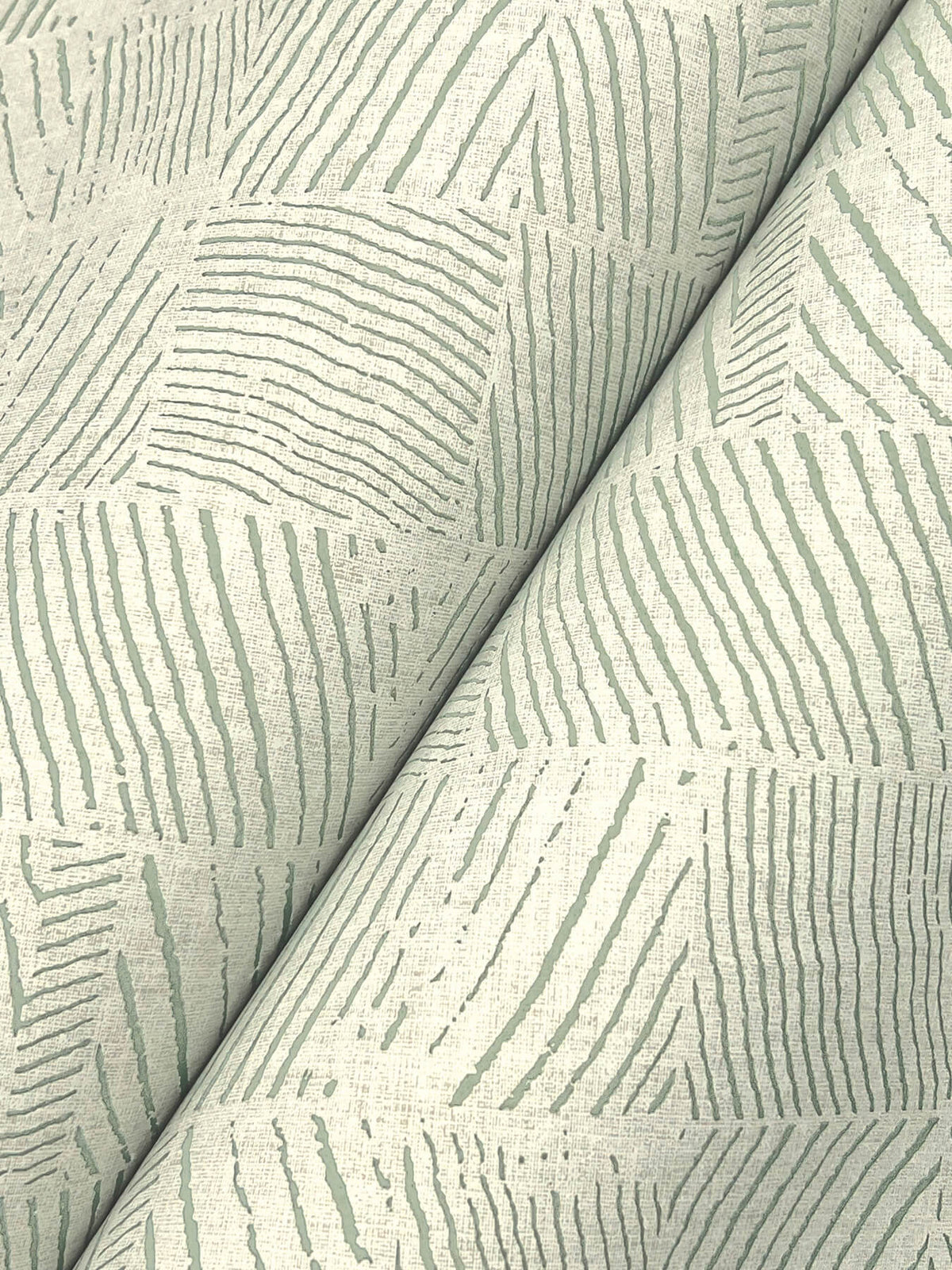 York Woodnote Woodcut Wallpaper Sample - Green & Stone