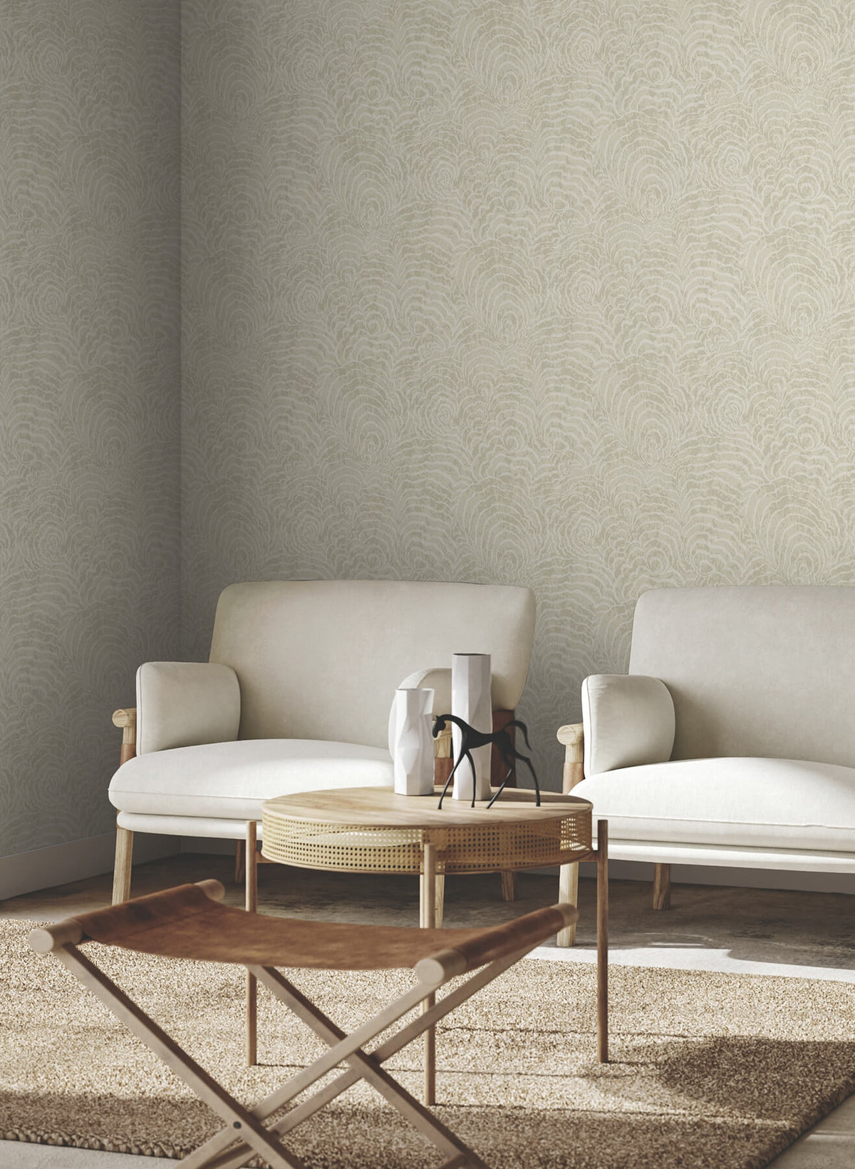 York Woodnote Ocean Jasper Wallpaper - Beige