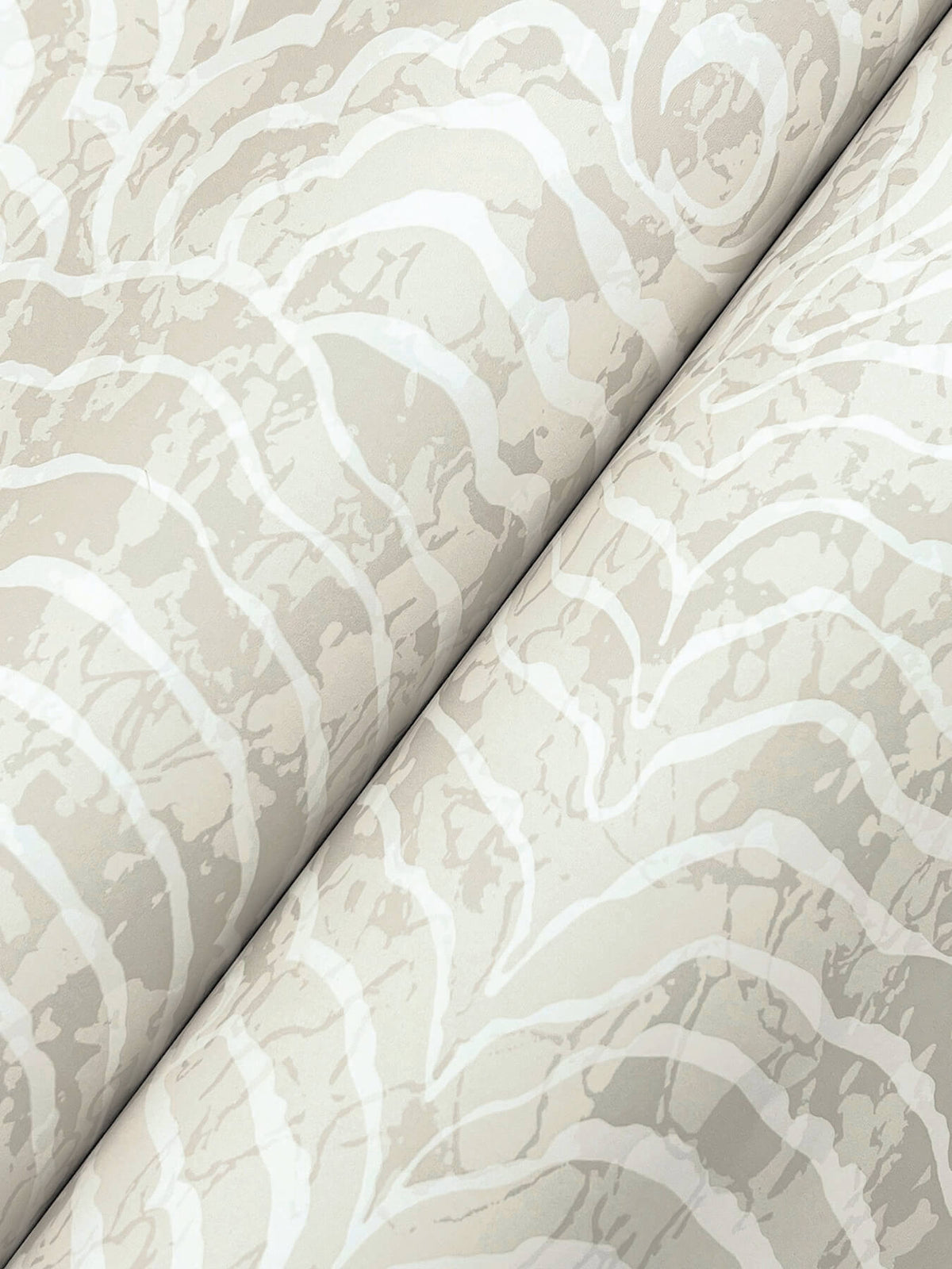 York Woodnote Ocean Jasper Wallpaper Sample - White