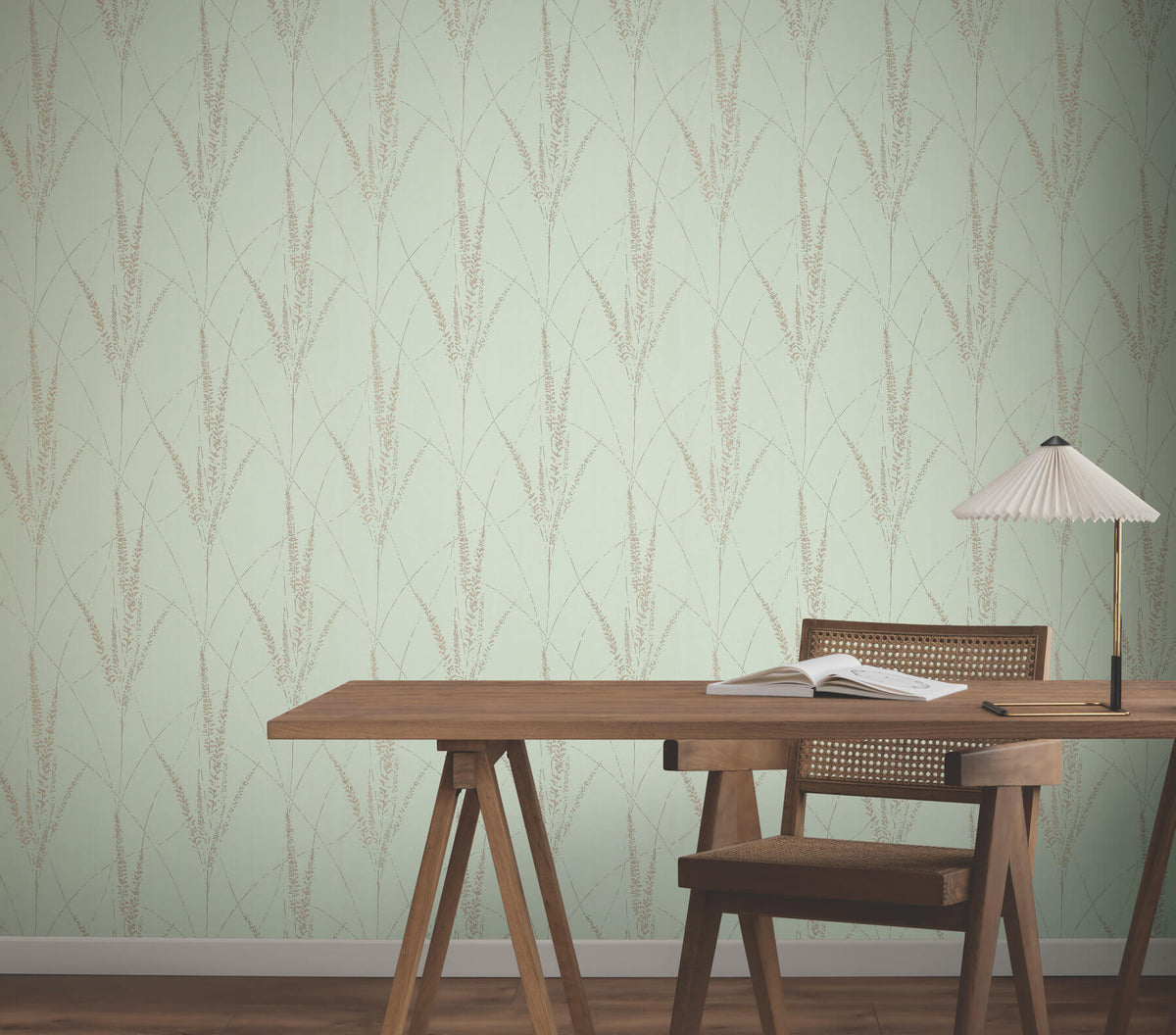 York Woodnote Graceful Willow Wallpaper Sample - Lagoon