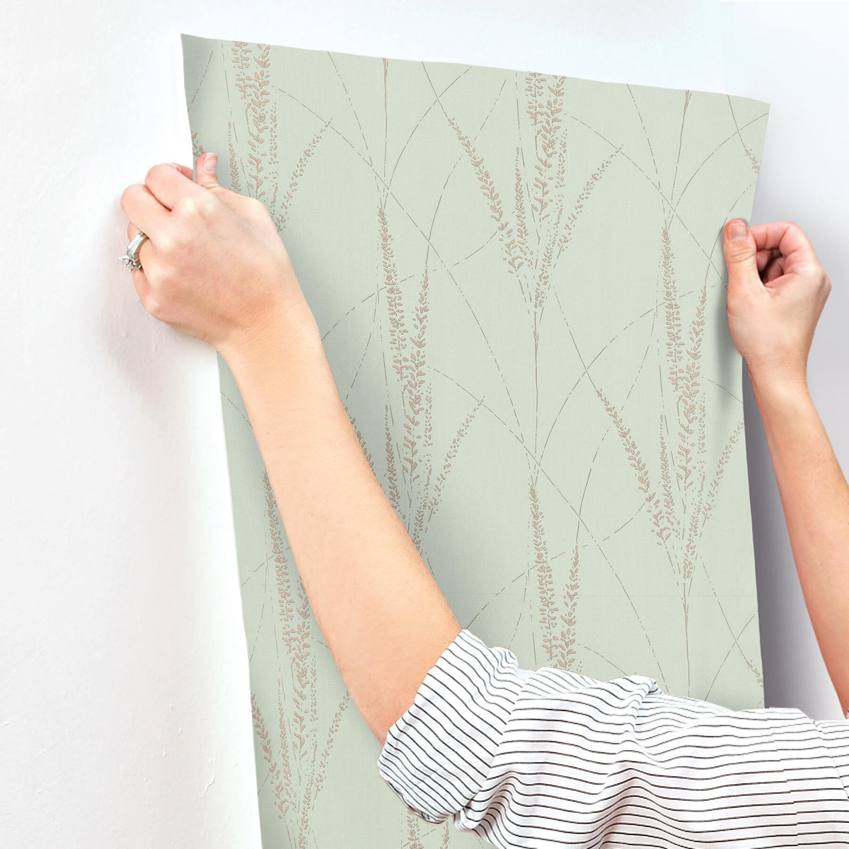 York Woodnote Graceful Willow Wallpaper Sample - Lagoon
