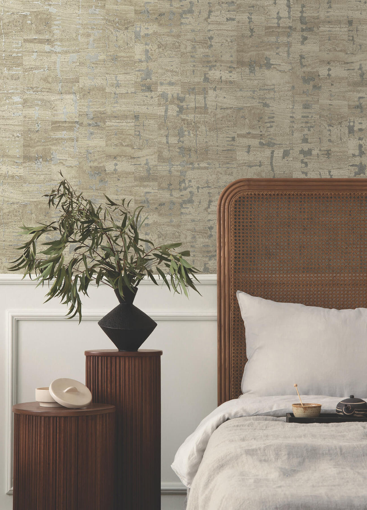 York Woodnote Pop The Cork Wallpaper - Taupe