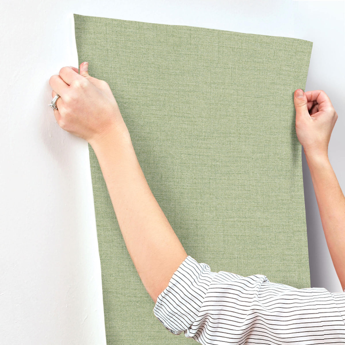 York Woodnote Hillswick Tweed Wallpaper - Shamrock