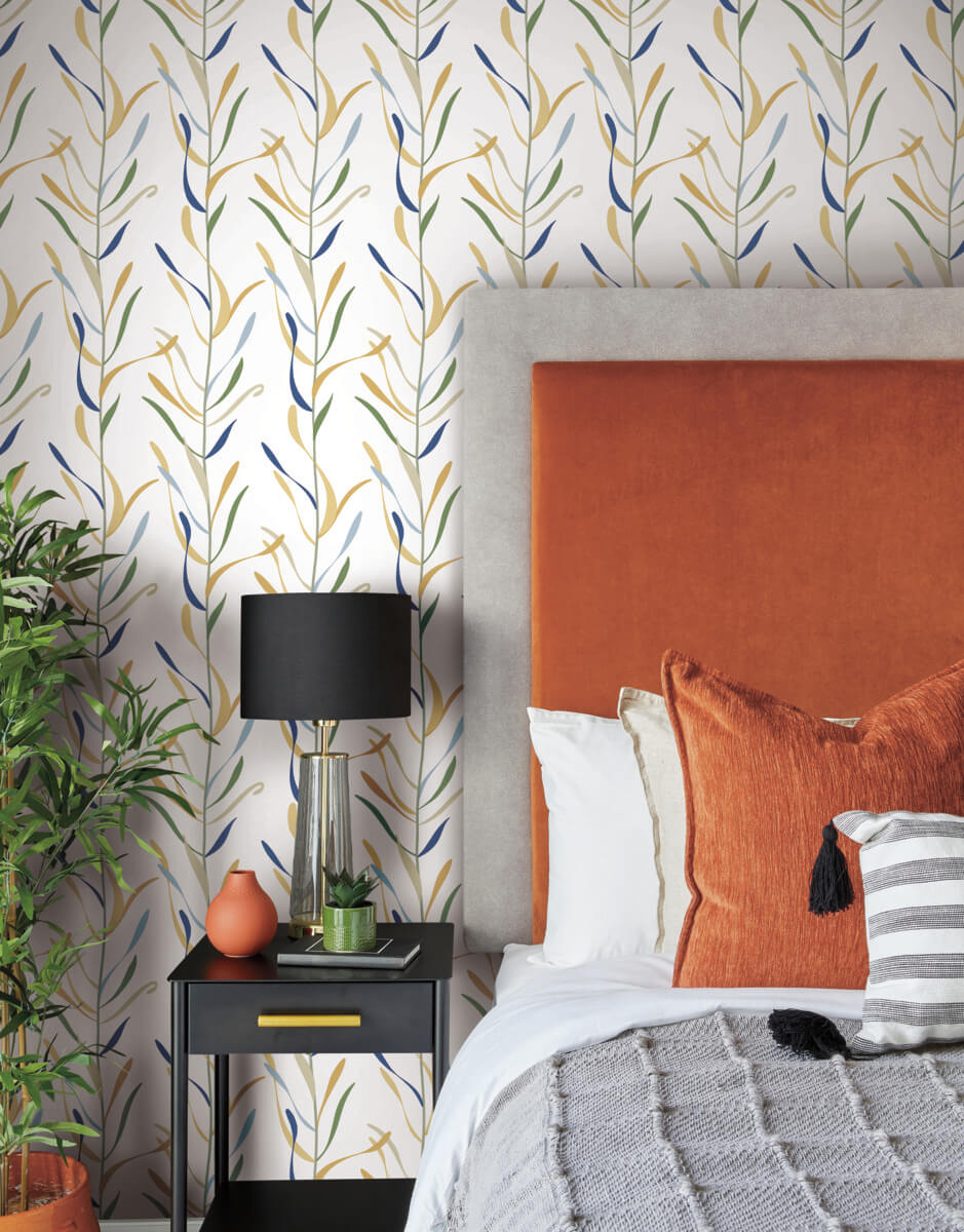 York Greenhouse Chloe Vine Wallpaper - Ochre