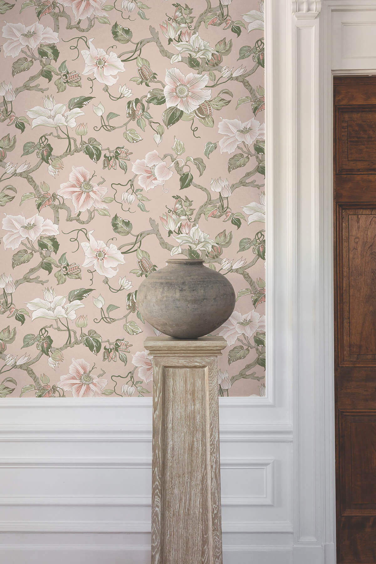 Ronald Redding Classics Marguerite Vine Wallpaper Sample - Blush