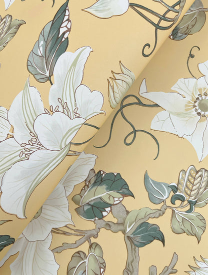 Ronald Redding Classics Marguerite Vine Wallpaper - Yellow