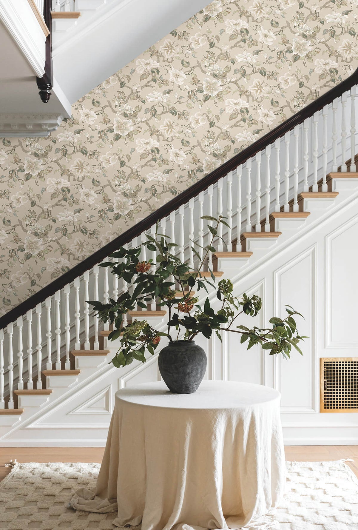 Ronald Redding Classics Marguerite Vine Wallpaper - Taupe