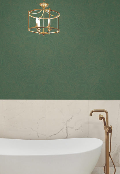 Ronald Redding Classics Geodes Wallpaper - Green