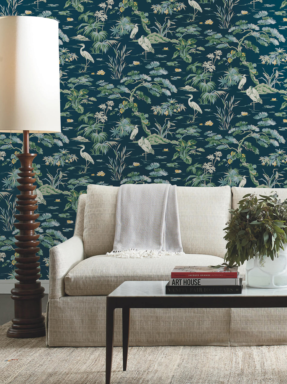 Ronald Redding Classics Bridgewater Wallpaper - Navy
