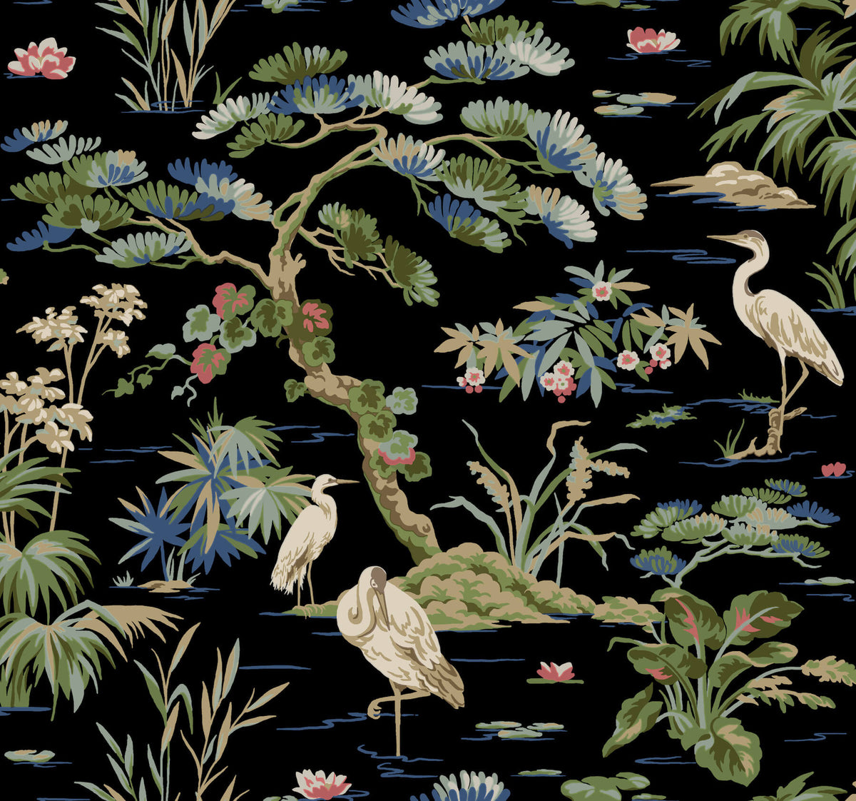Ronald Redding Classics Bridgewater Wallpaper - Black