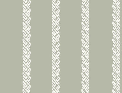 Ronald Redding Classics Braided Stripe Wallpaper - Green