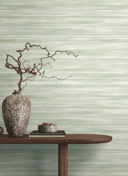 Ronald Redding Classics Brushed Linen Wallpaper - Green