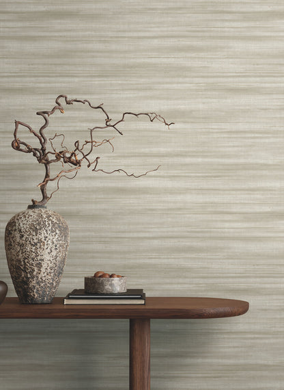Ronald Redding Classics Brushed Linen Wallpaper - Taupe