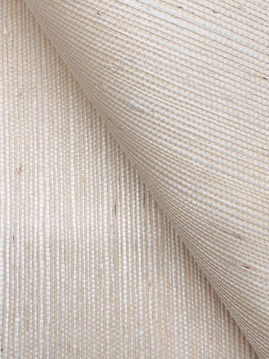 York Designer Sisals Grasscloth Wallpaper Sample - Porcelain