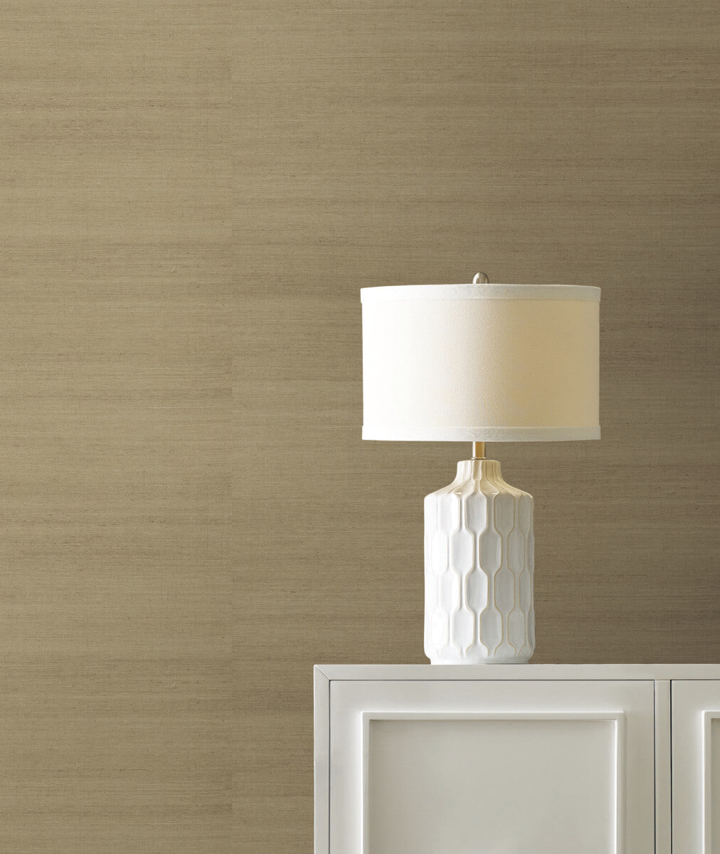 York Designer Sisals Grasscloth Wallpaper Sample - Dune