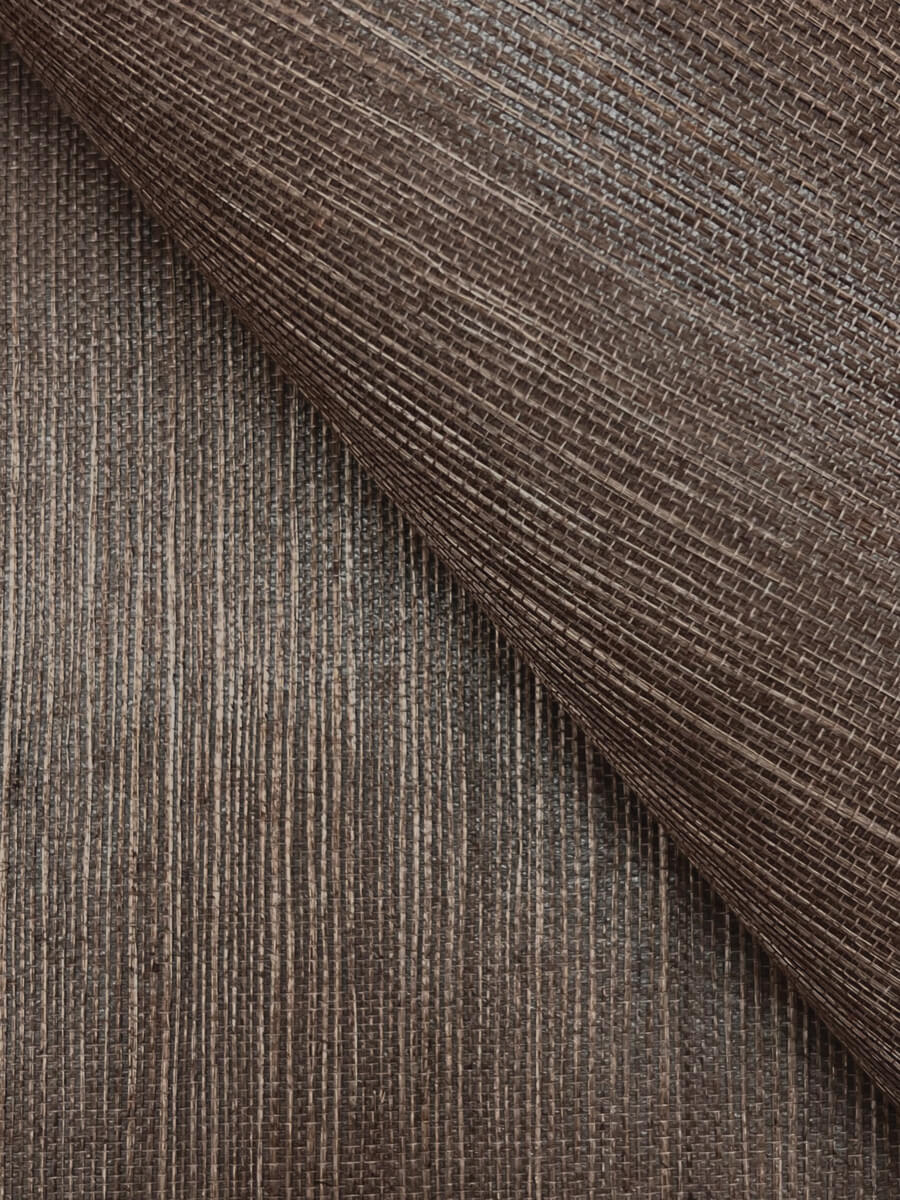 York Designer Sisals Grasscloth Wallpaper Sample - Mink