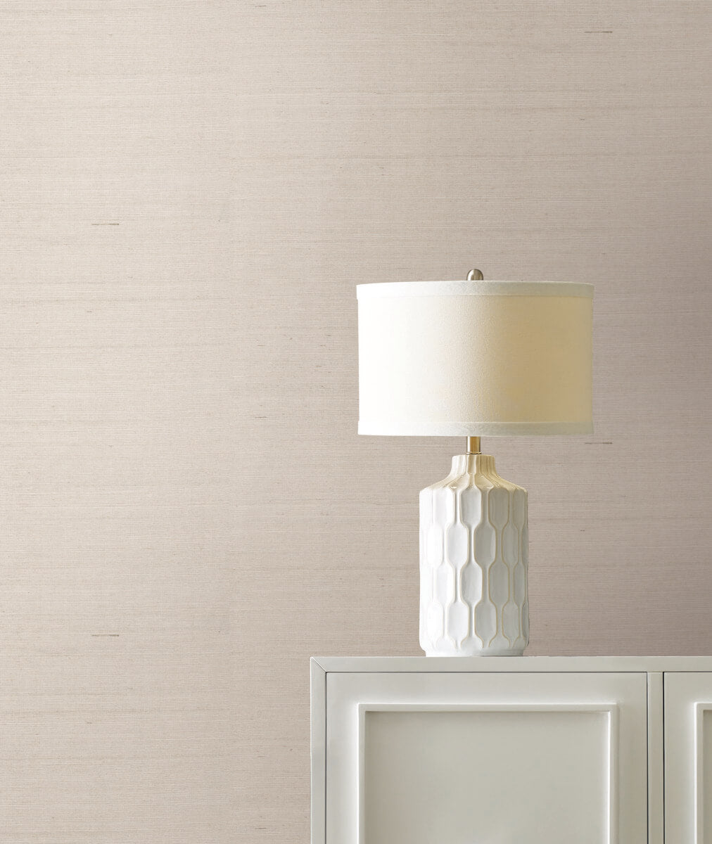 York Designer Sisals Grasscloth Wallpaper Sample - Latte