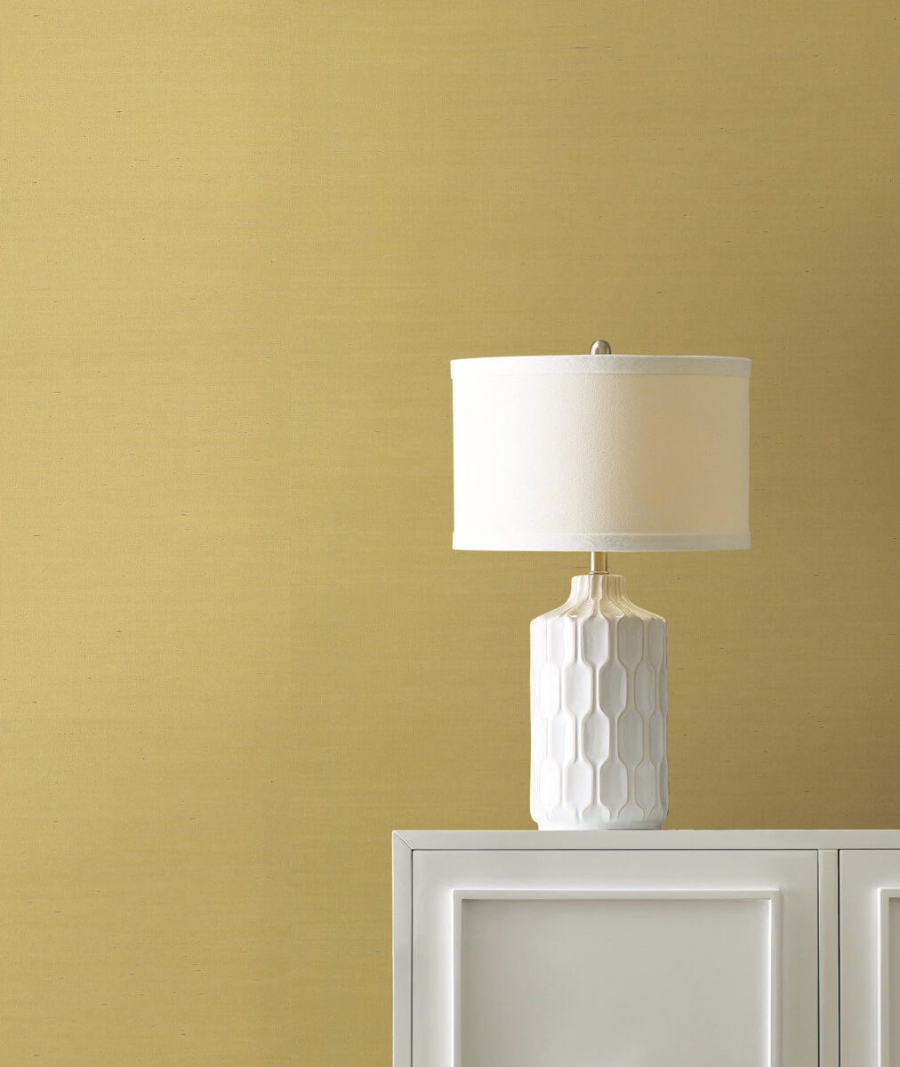 York Designer Sisals Grasscloth Wallpaper Sample - Straw