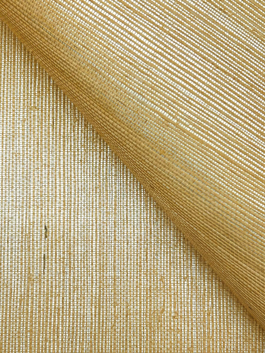 York Designer Sisals Grasscloth Wallpaper Sample - Gold