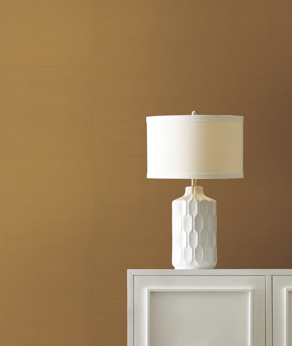 York Designer Sisals Grasscloth Wallpaper Sample - Dijon