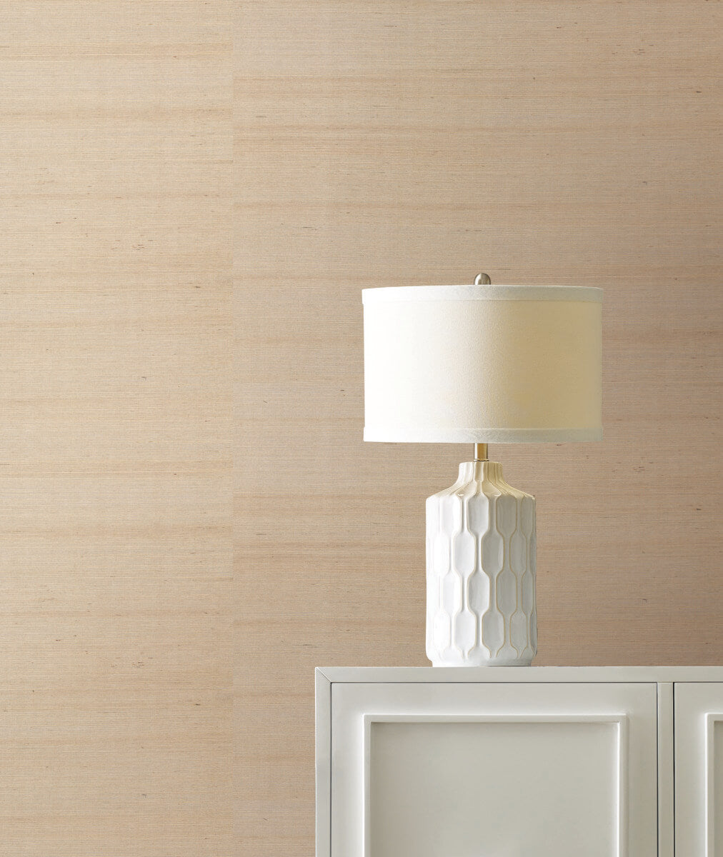 York Designer Sisals Grasscloth Wallpaper - Beige