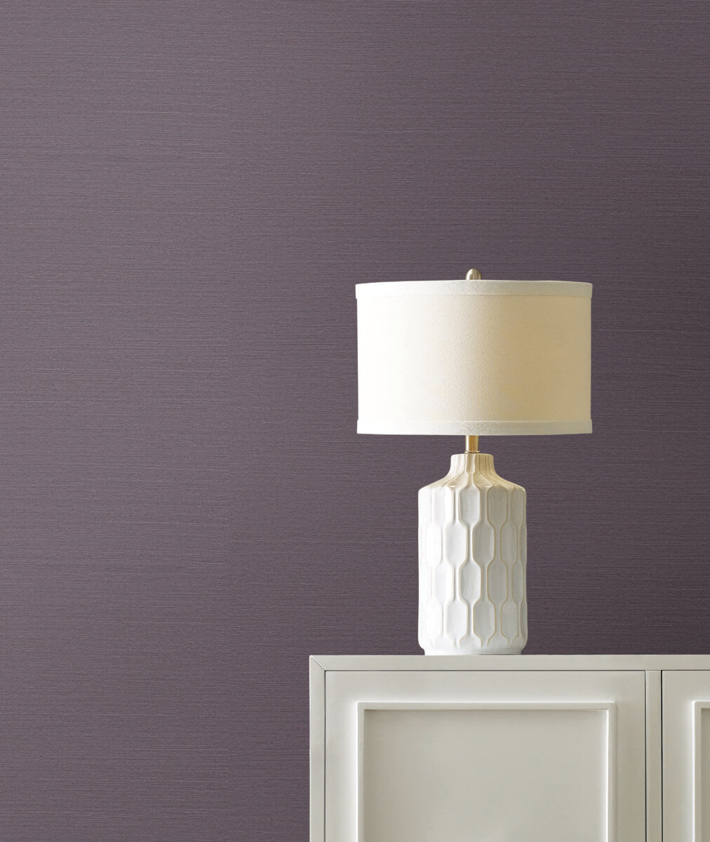 York Designer Sisals Grasscloth Wallpaper Sample - Heather
