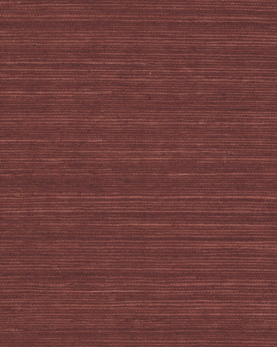 York Designer Sisals Grasscloth Wallpaper Sample - Mulberry
