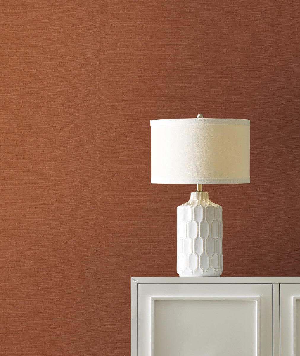 York Designer Sisals Grasscloth Wallpaper - Ginger