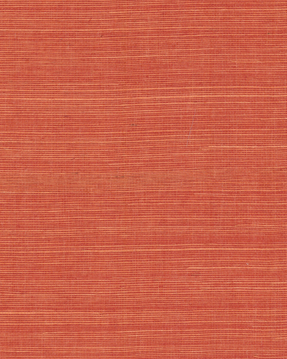 York Designer Sisals Grasscloth Wallpaper Sample - Rhubarb