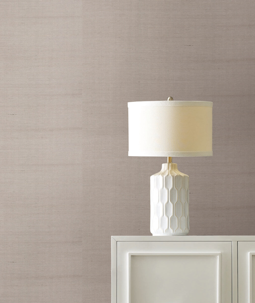York Designer Sisals Grasscloth Wallpaper Sample - Stone