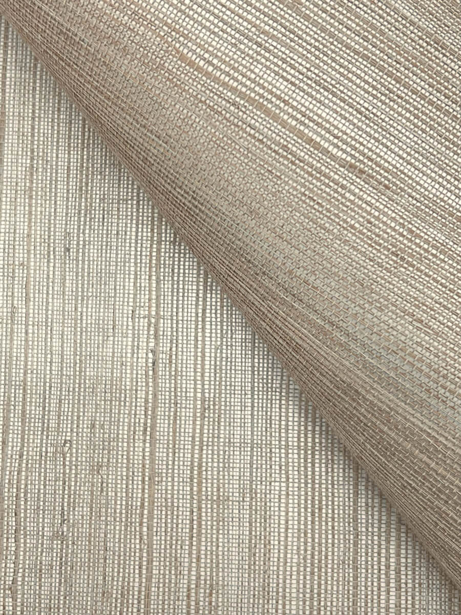 York Designer Sisals Grasscloth Wallpaper Sample - Silver
