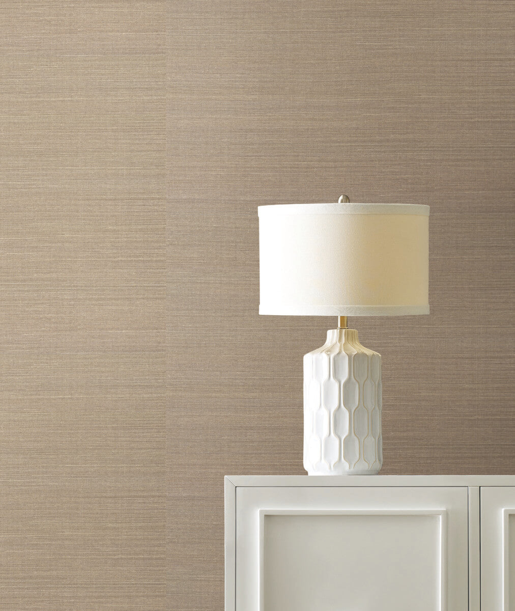 York Designer Sisals Grasscloth Wallpaper Sample - Beige