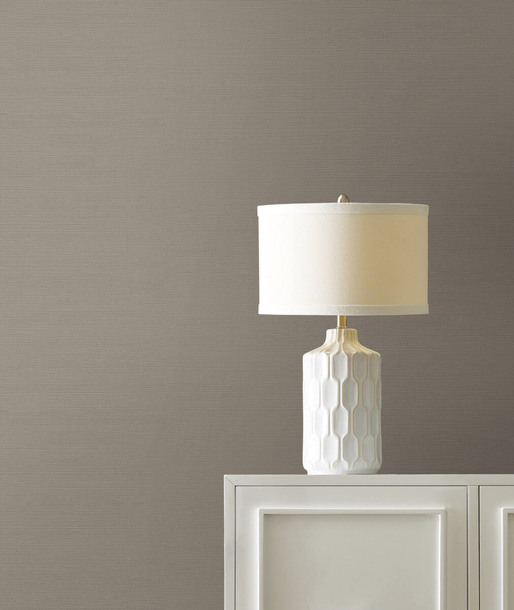 York Designer Sisals Grasscloth Wallpaper - Taupe