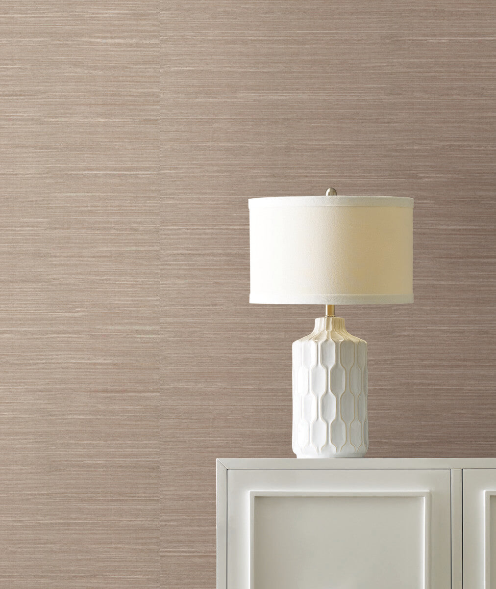 York Designer Sisals Grasscloth Wallpaper Sample - Driftwood