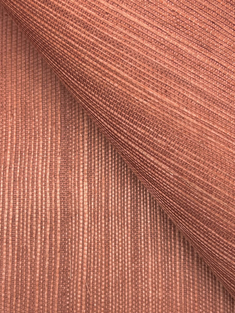 York Designer Sisals Grasscloth Wallpaper - Rose