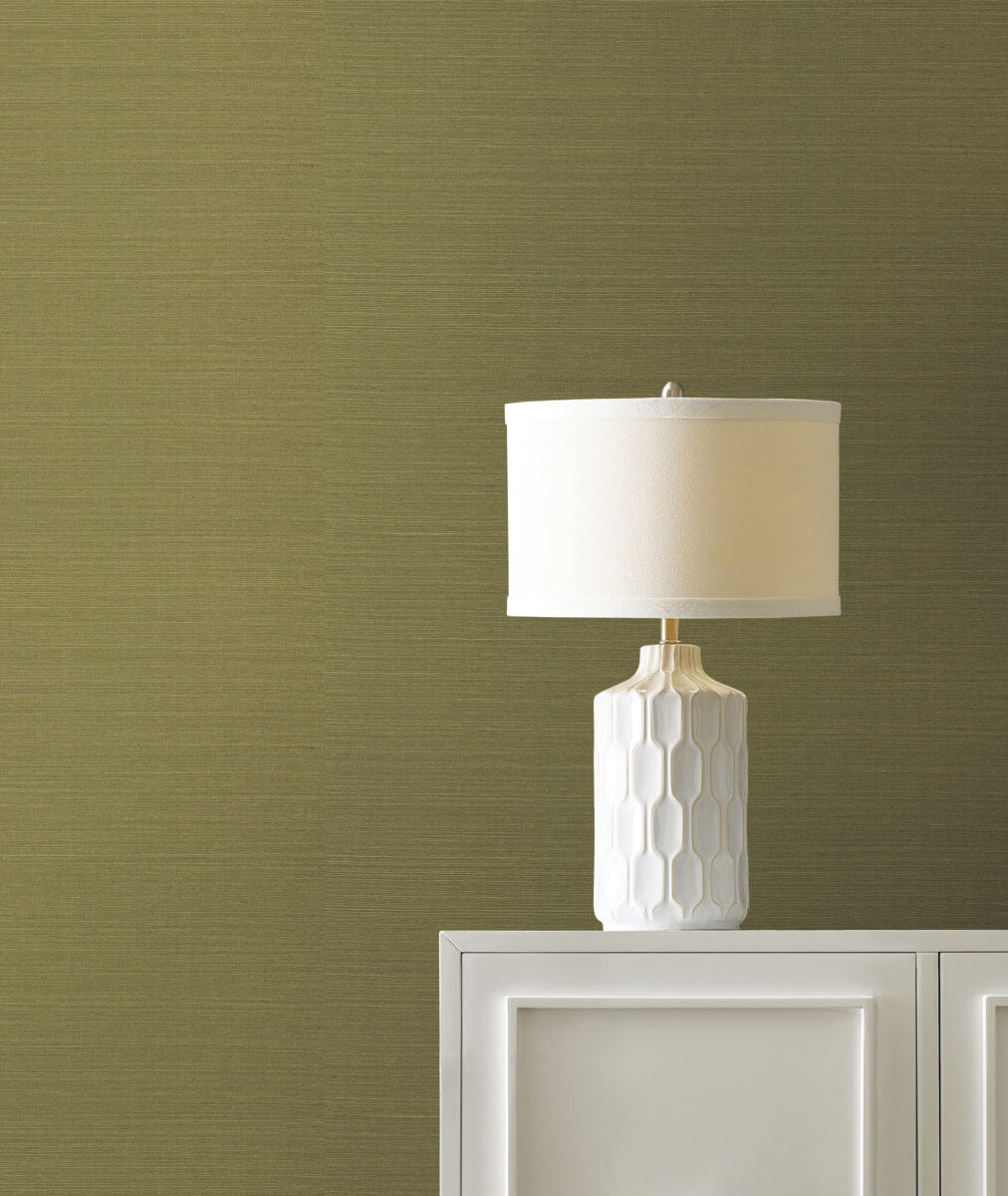 York Designer Sisals Grasscloth Wallpaper - Fern
