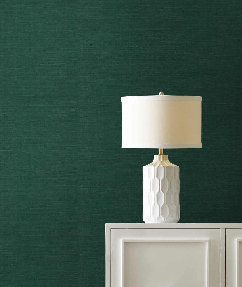 York Designer Sisals Grasscloth Wallpaper - Forest