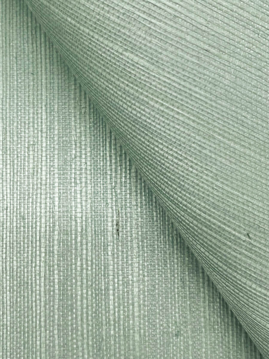 York Designer Sisals Grasscloth Wallpaper Sample - Seaglass