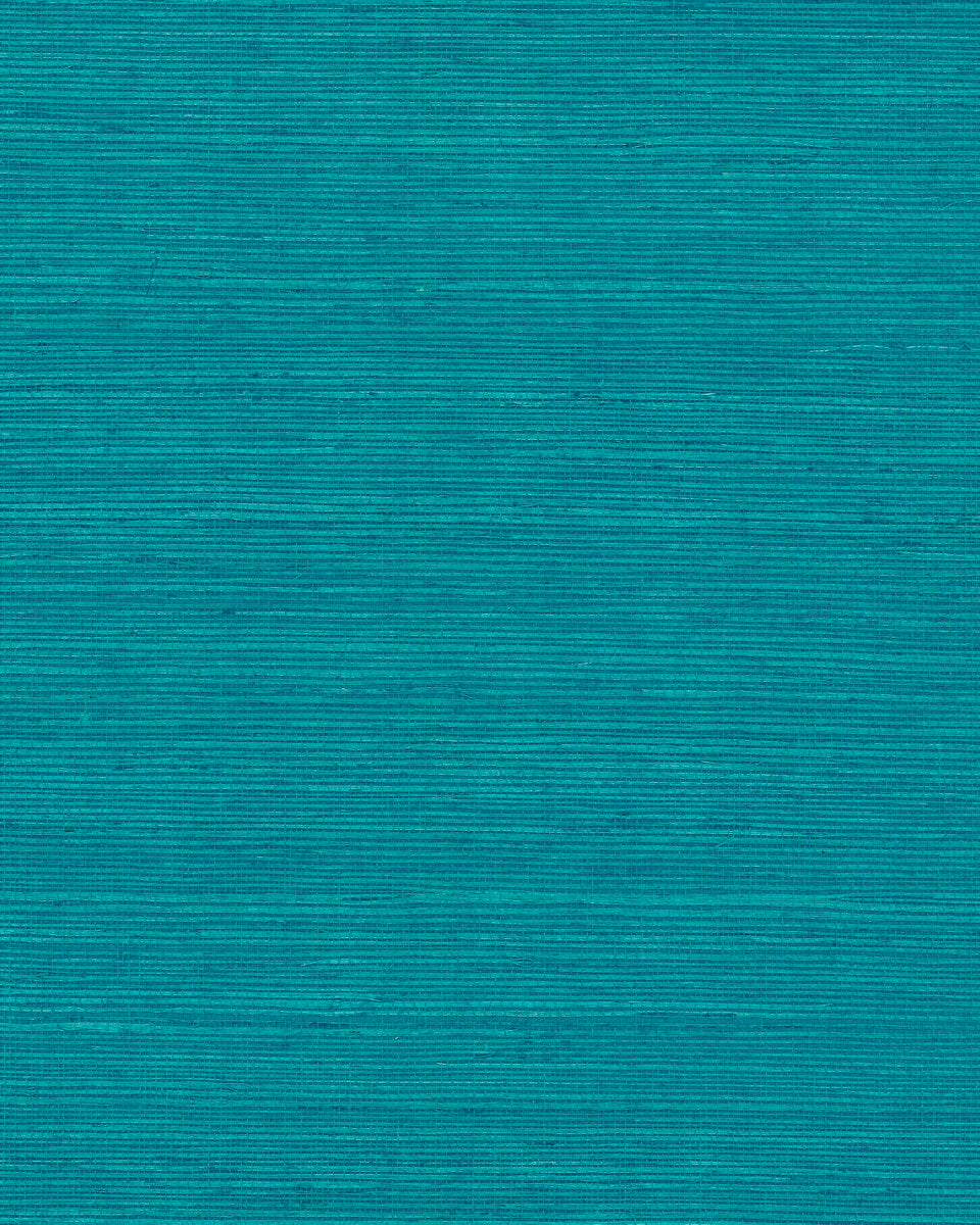 York Designer Sisals Grasscloth Wallpaper Sample - Lagoon